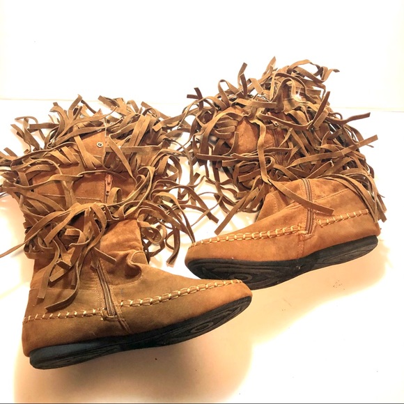 Mudd55 Fringe Mocassin Boots Womens 